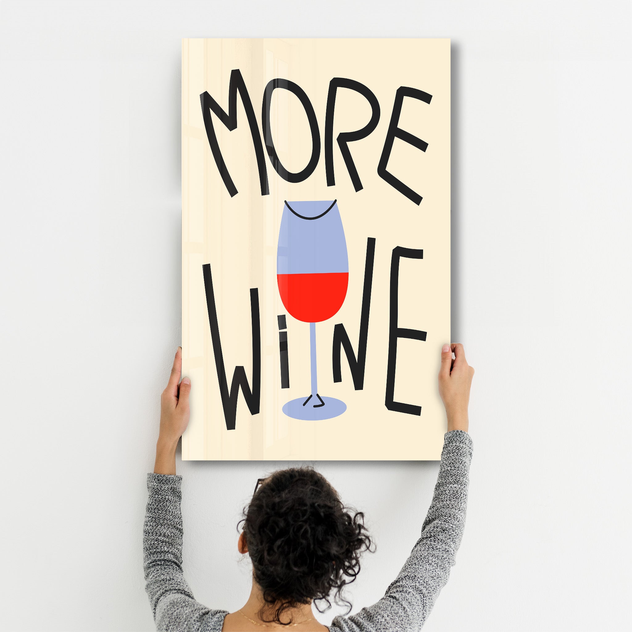 More Wine | Glass Wall Art - Artdesigna