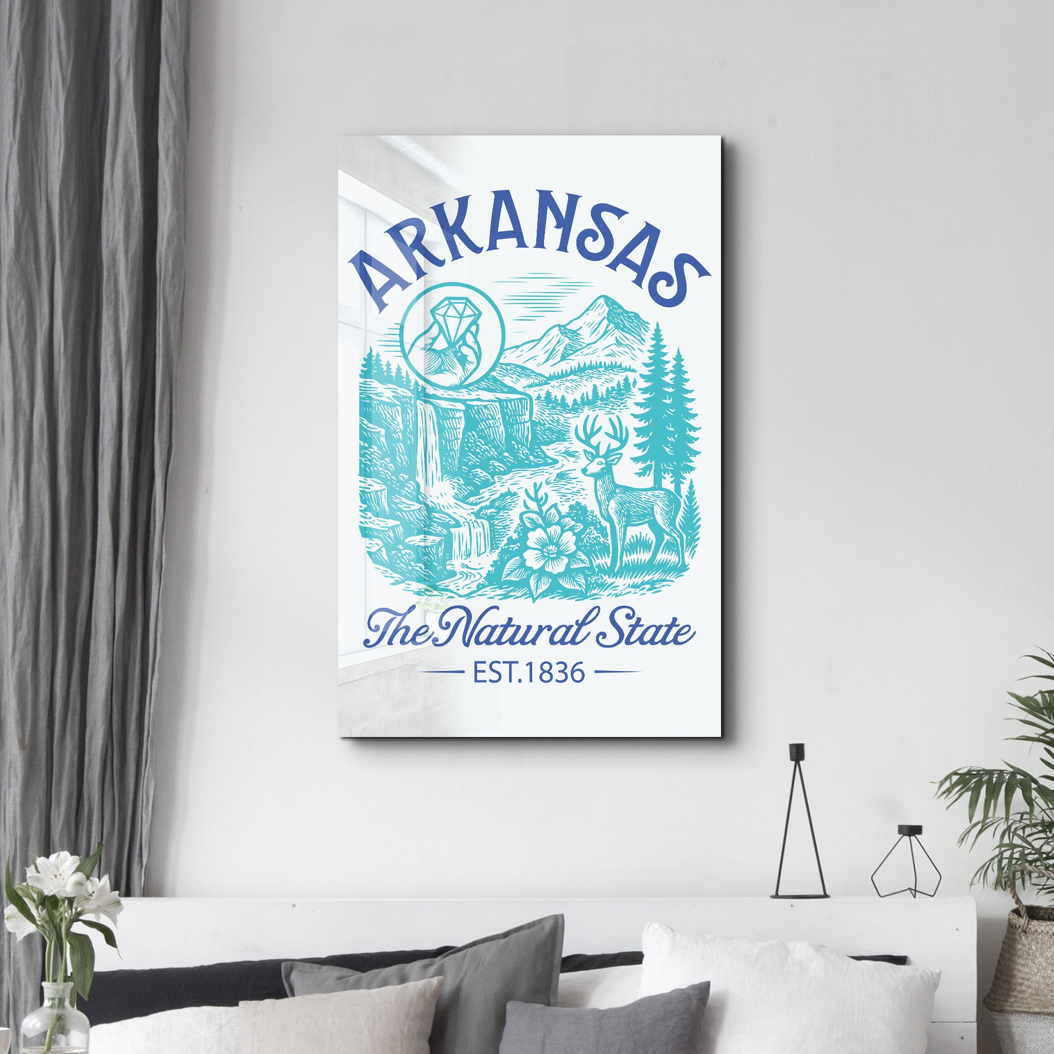 Arkansas - The Natural State | Glass Wall Art