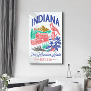 Indiana - The Hoosier State | Glass Wall Art