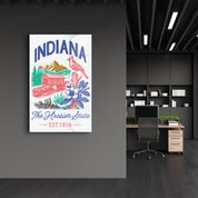 Indiana - The Hoosier State | Glass Wall Art