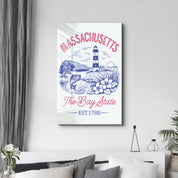 Massachusetts - The Bay State | Glass Wall Art