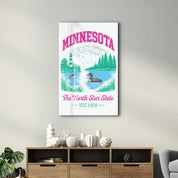 Minnesota - The North Star State | Glass Wall Art