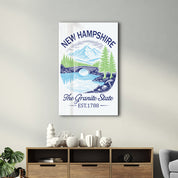 New Hampshire - The Granite State | Glass Wall Art