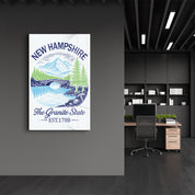 New Hampshire - The Granite State | Glass Wall Art