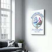 Rhode Island - The Ocean State | Glass Wall Art
