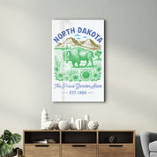 North Dakota - The Peace Garden State | Glass Wall Art