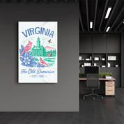 Virginia - The Old Dominion | Glass Wall Art