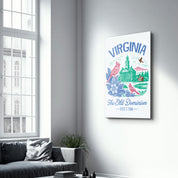 Virginia - The Old Dominion | Glass Wall Art