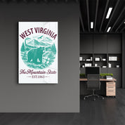 West Virginia - The Mountain State | Glass Wall Art