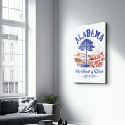 Alabama - The Heart of Dixie | Glass Wall Art