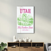 Utah - The Beehive State | Glass Wall Art