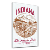 Indiana - The Hoosier State | Glass Wall Art