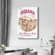 Indiana - The Hoosier State | Glass Wall Art