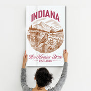 Indiana - The Hoosier State | Glass Wall Art