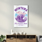 Montana - The Treasure State | Glass Wall Art