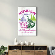 Mississippi - The Magnolia State | Glass Wall Art