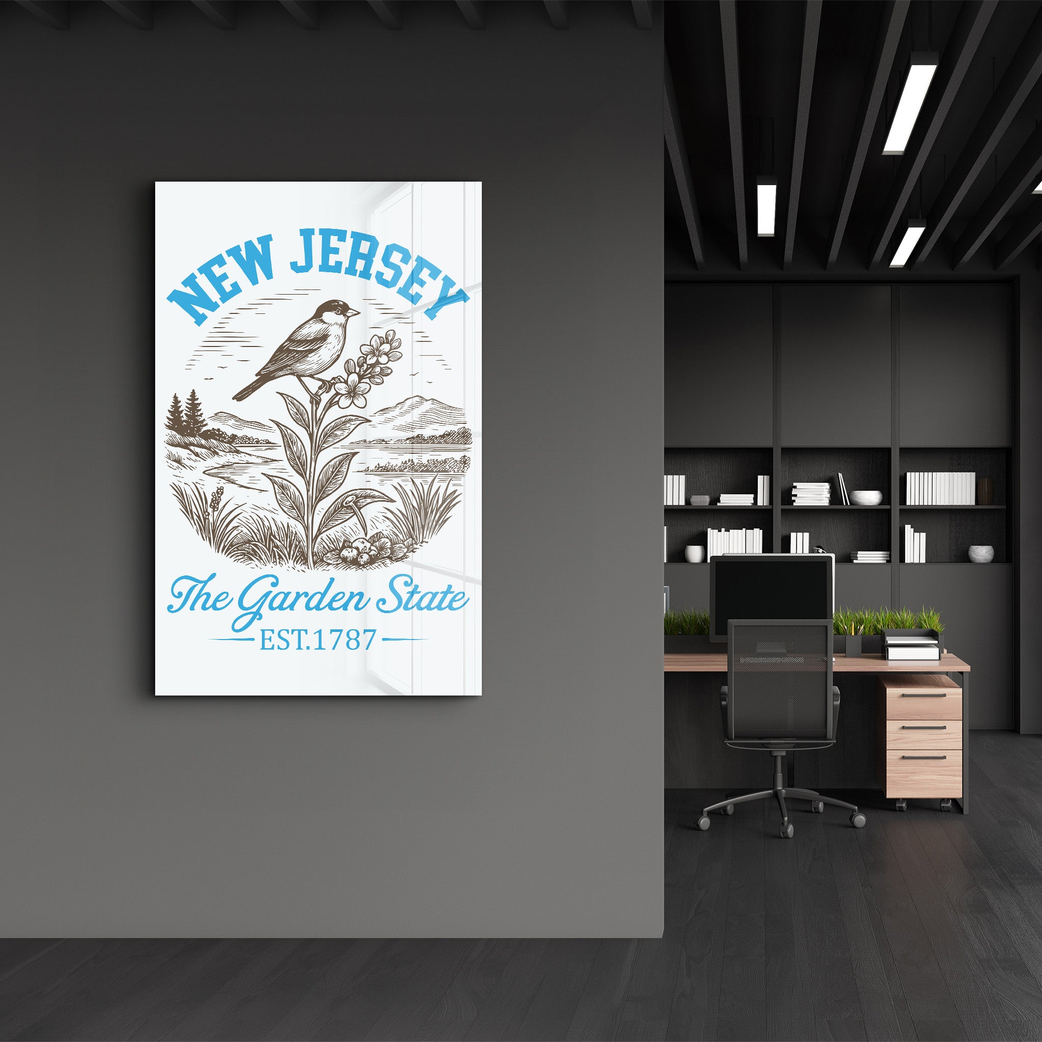 New Jersey - The Garden State | Glass Wall Art