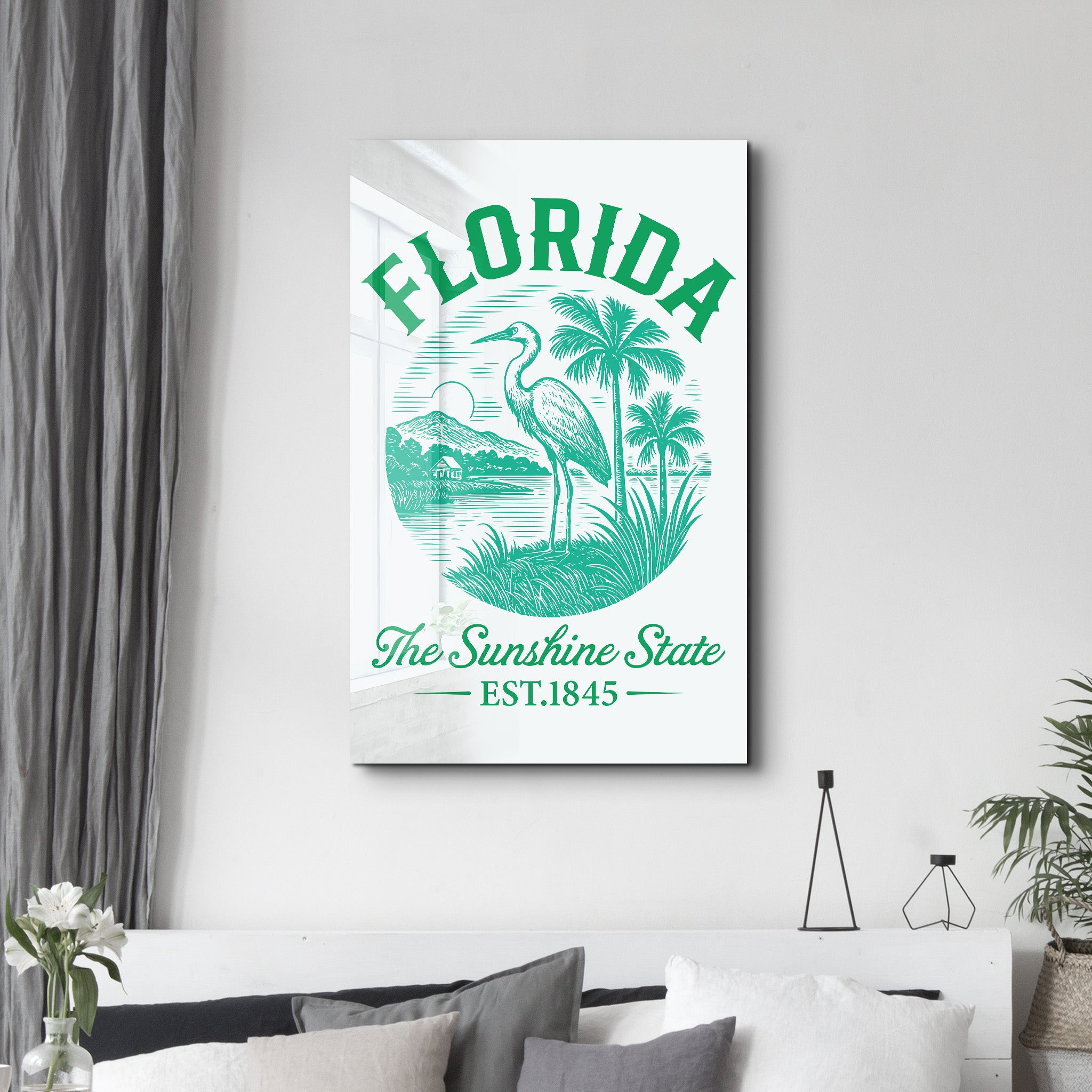 Florida - The Sunshine State | Glass Wall Art