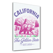 California - The Golden State | Glass Wall Art