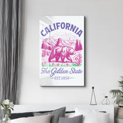 California - The Golden State | Glass Wall Art