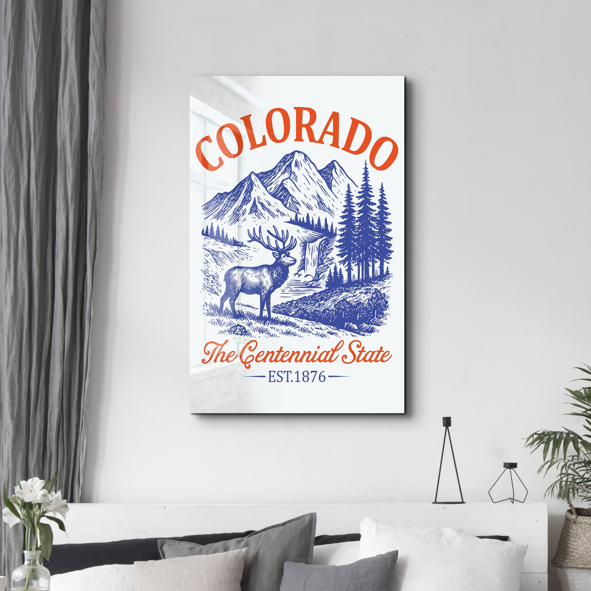 Colorado - The Centennial State | Glass Wall Art
