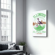Illinois - The Prairie State | Glass Wall Art