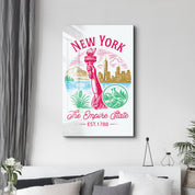 New York - The Empire State | Glass Wall Art