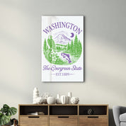 Washington - The Evergreen State | Glass Wall Art