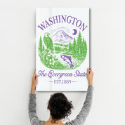 Washington - The Evergreen State | Glass Wall Art