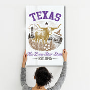Texas - The Lone Star State | Glass Wall Art