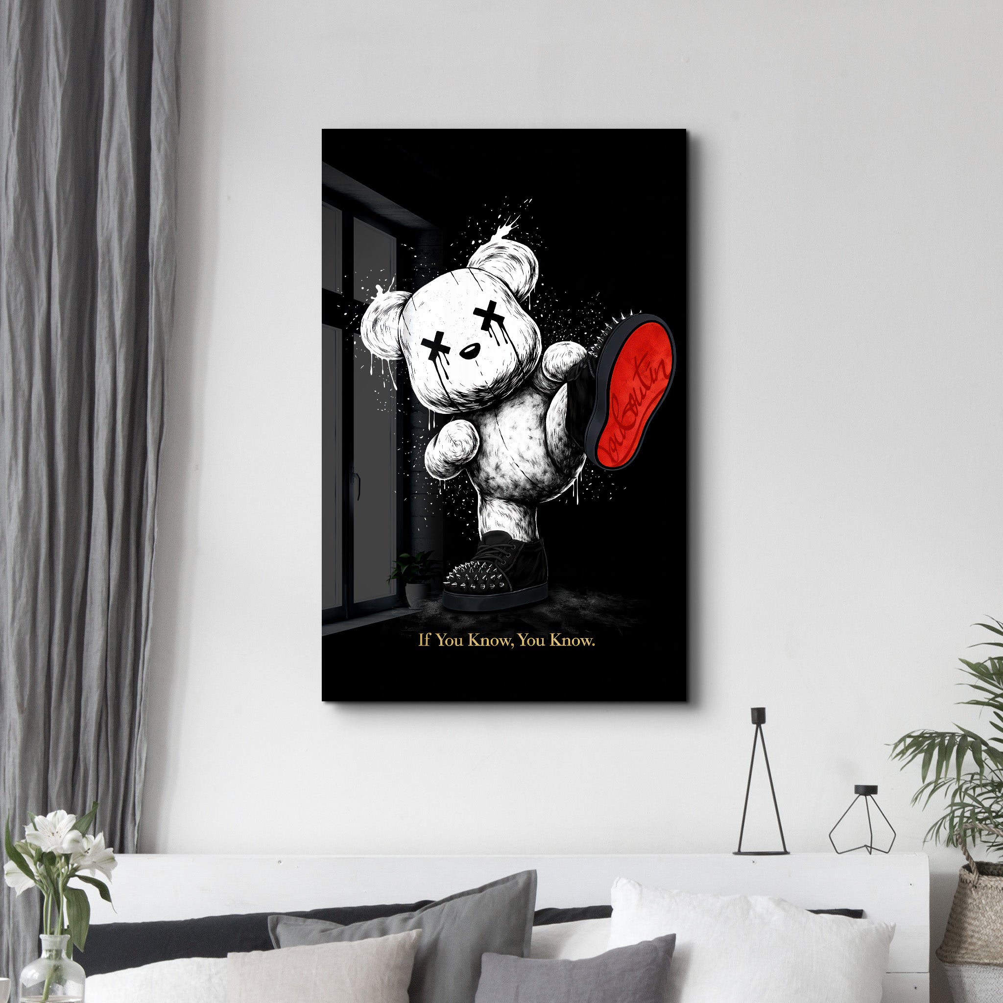 If You Know, You Know x Sugar Teddy | Glass Wall Art