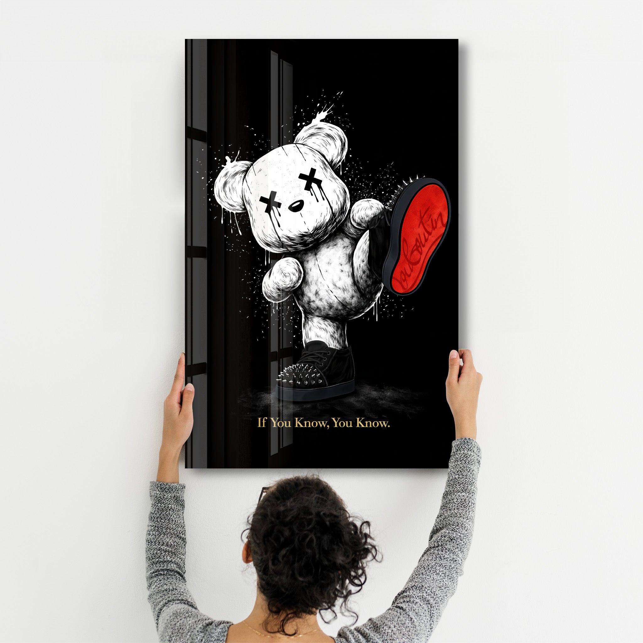 If You Know, You Know x Sugar Teddy | Glass Wall Art