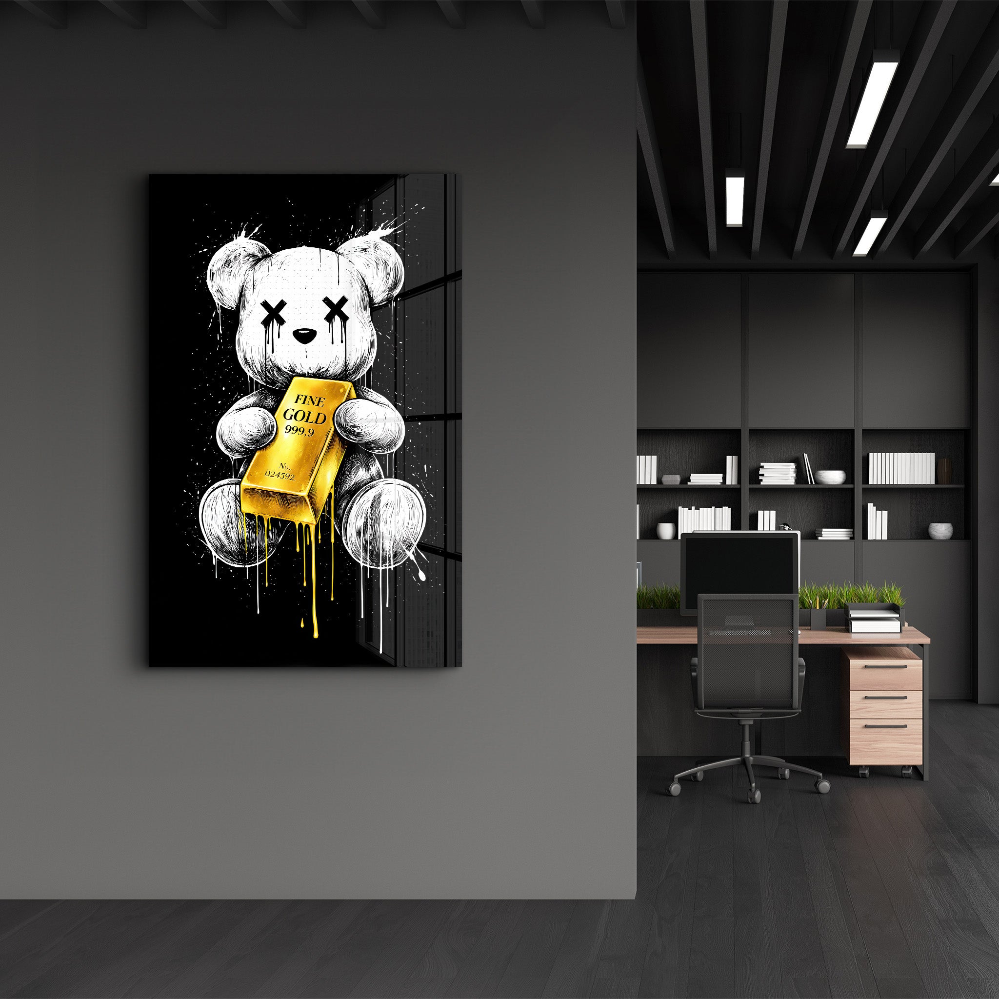 Worth More Than Words x Sugar Teddy | Glass Wall Art