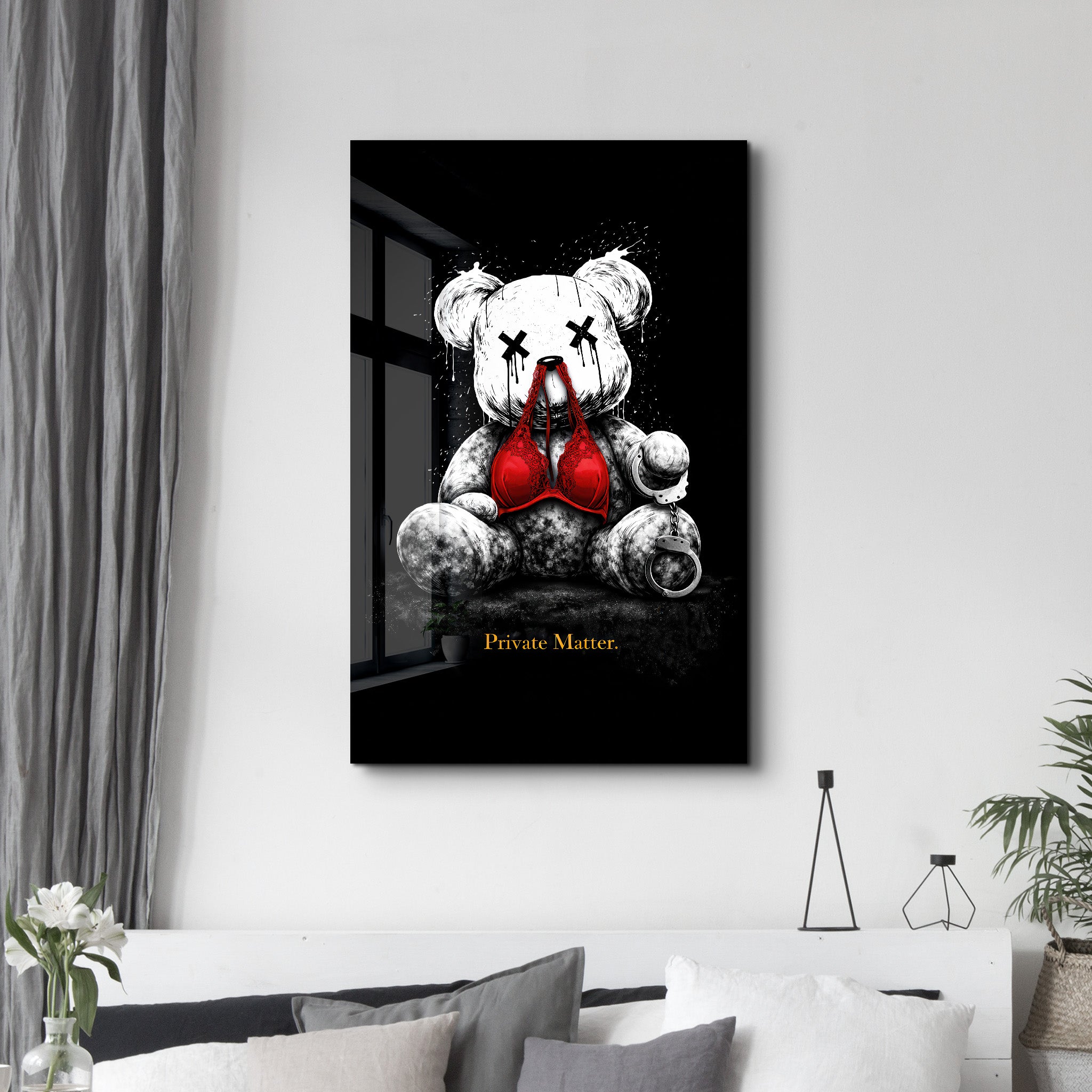 Private Matter x Sugar Teddy | Glass Wall Art