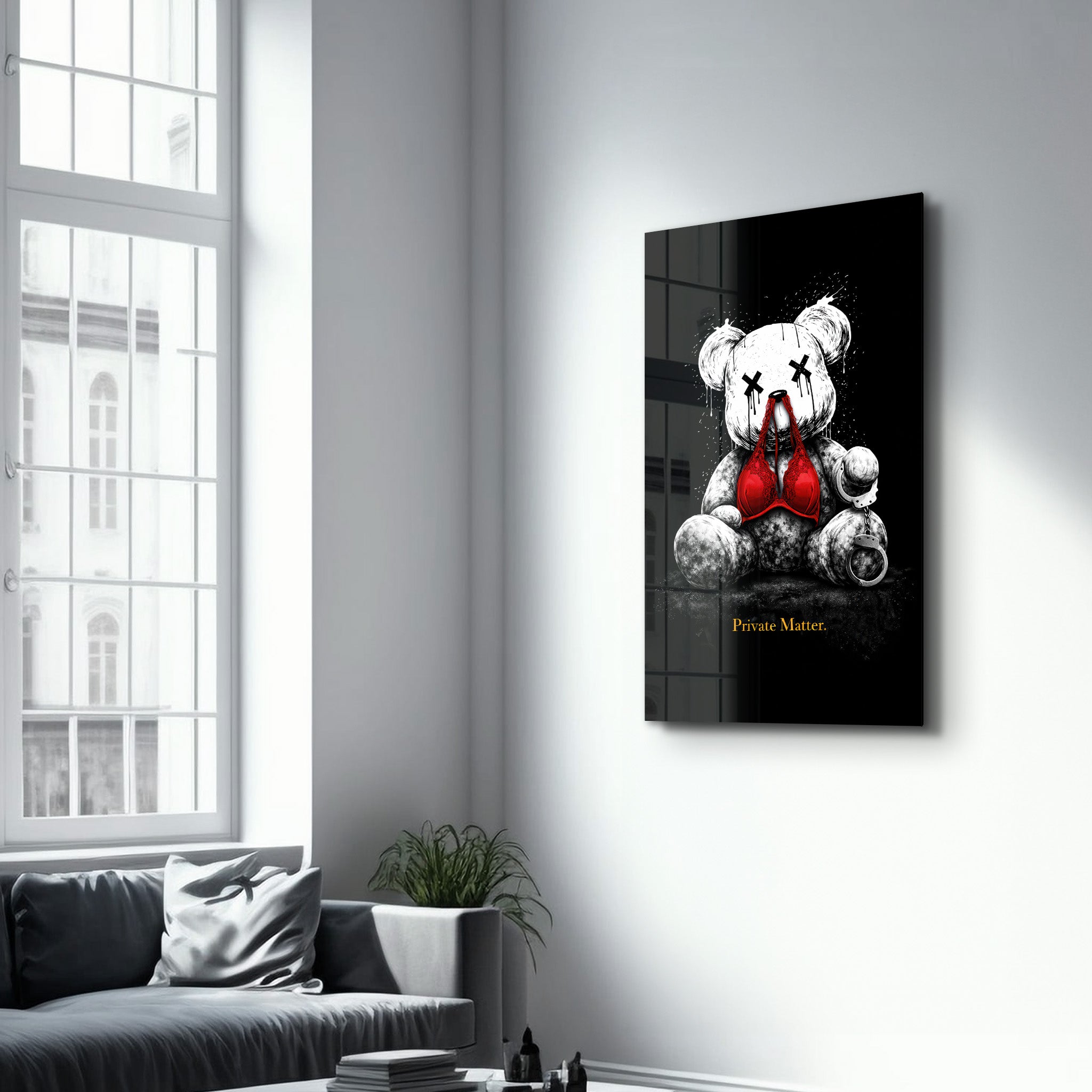 Private Matter x Sugar Teddy | Glass Wall Art