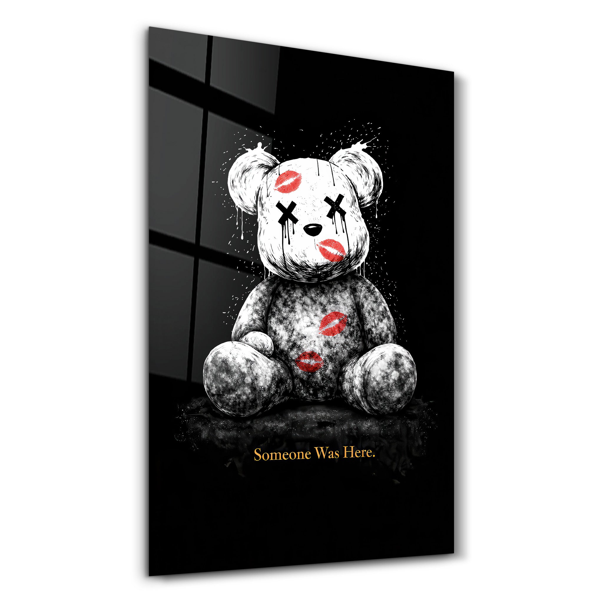 Someone Was Here x Sugar Teddy | Glass Wall Art