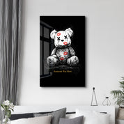 Someone Was Here x Sugar Teddy | Glass Wall Art