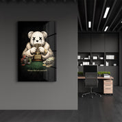 Always Bet on Yourself x Sugar Teddy | Glass Wall Art