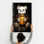 Some Crave Honey, Some Crave More x Sugar Teddy | Glass Wall Art