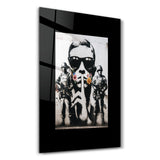 Silent Rebellion – Urban Protest Street Art | Glass Wall Art