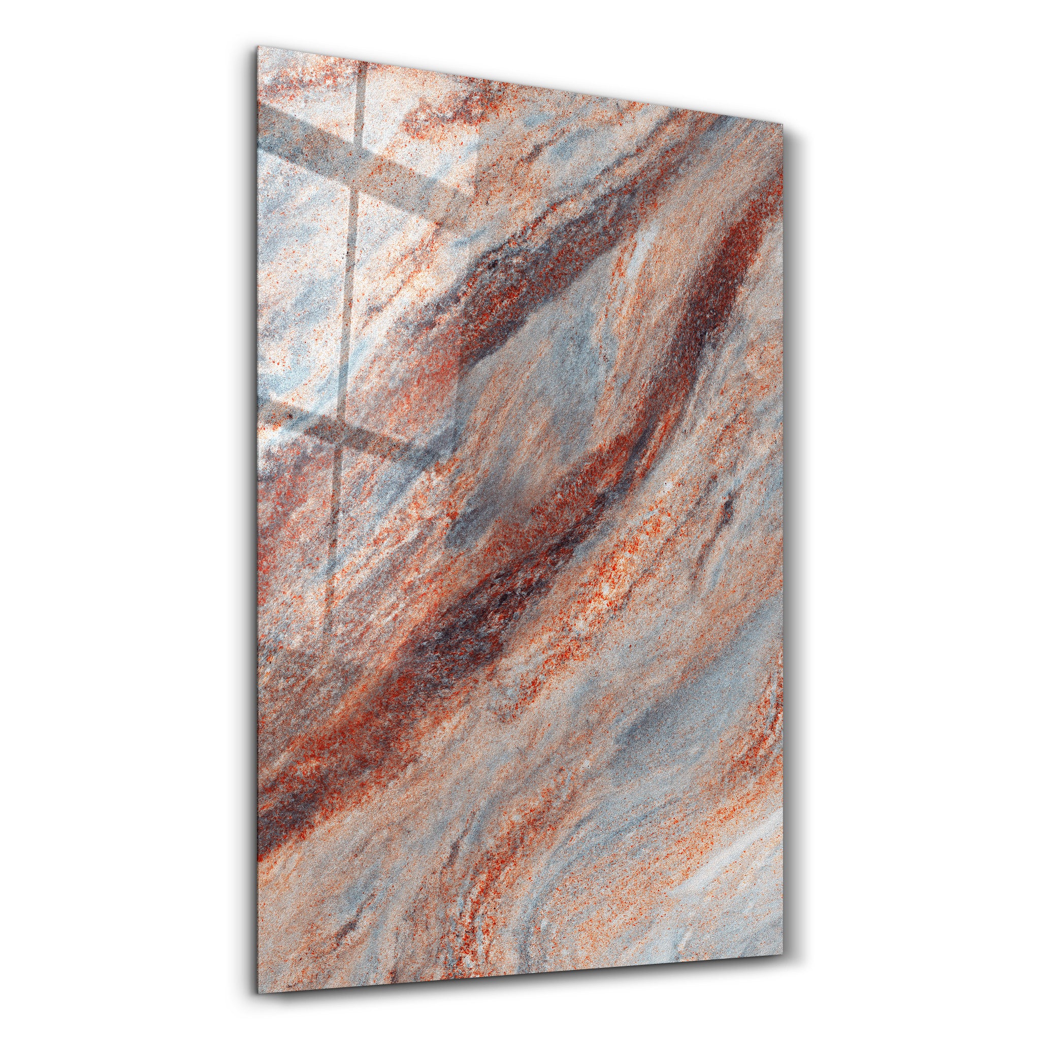 Ember Veins | Glass Wall Art