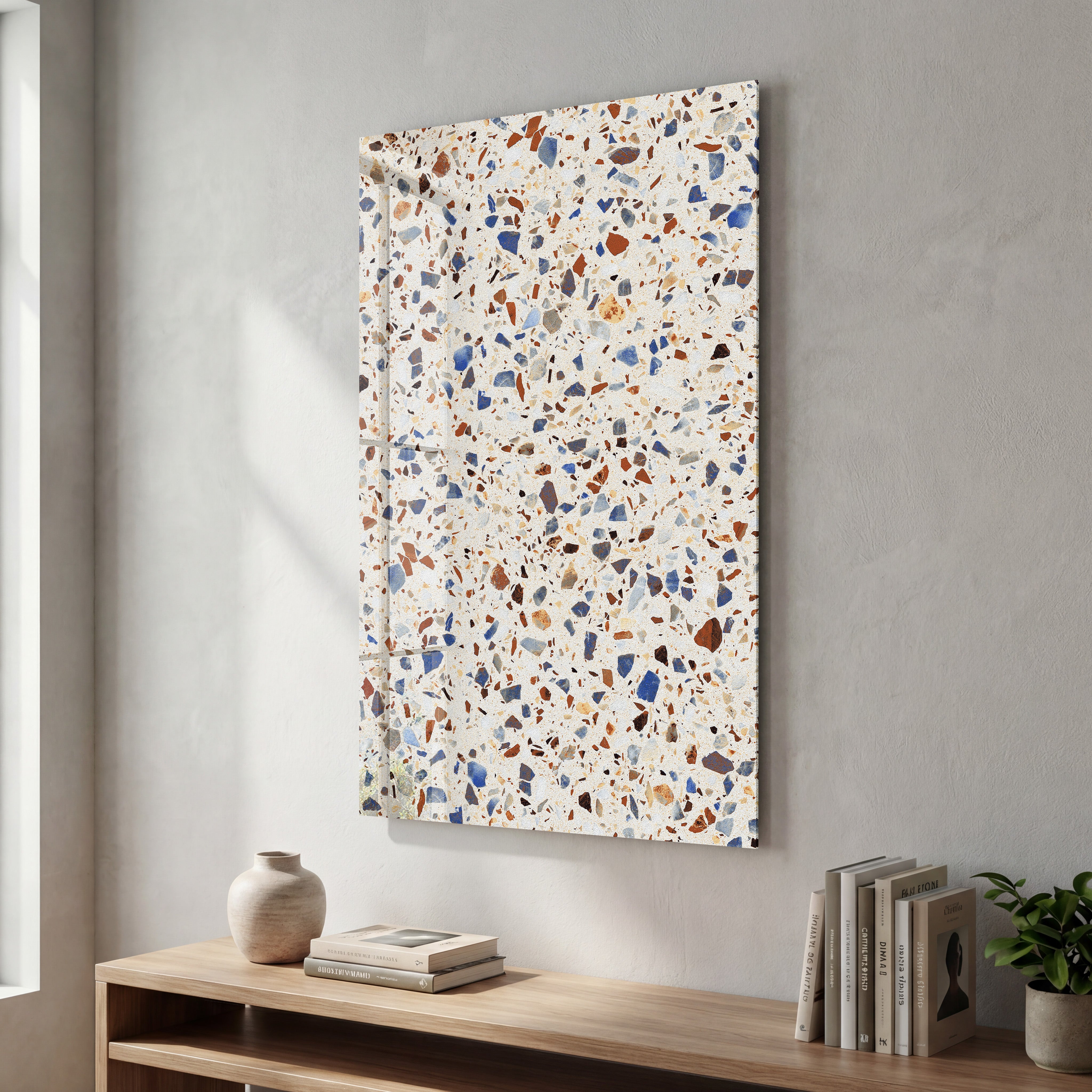 Coastal Terrazzo | Glass Wall Art