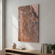 Terracotta Marble | Glass Wall Art