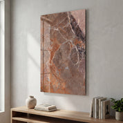 Terracotta Marble | Glass Wall Art