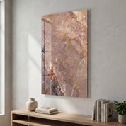 Rose Quartz Marble | Glass Wall Art