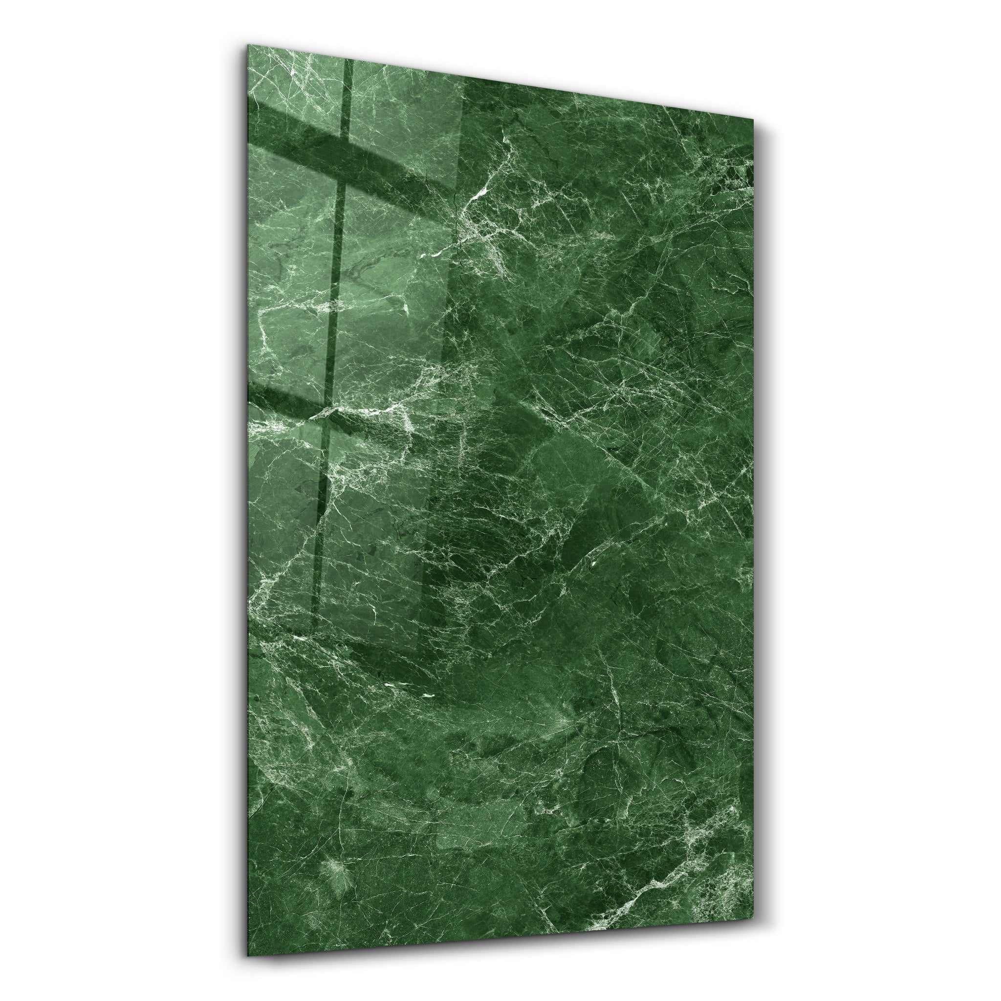 Emerald Veins | Glass Wall Art