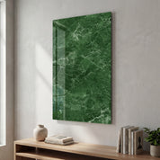 Emerald Veins | Glass Wall Art