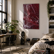 Ruby Marble | Glass Wall Art