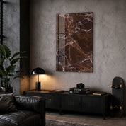 Cocoa Stone | Glass Wall Art