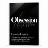 Obsession Definition | Glass Wall Art
